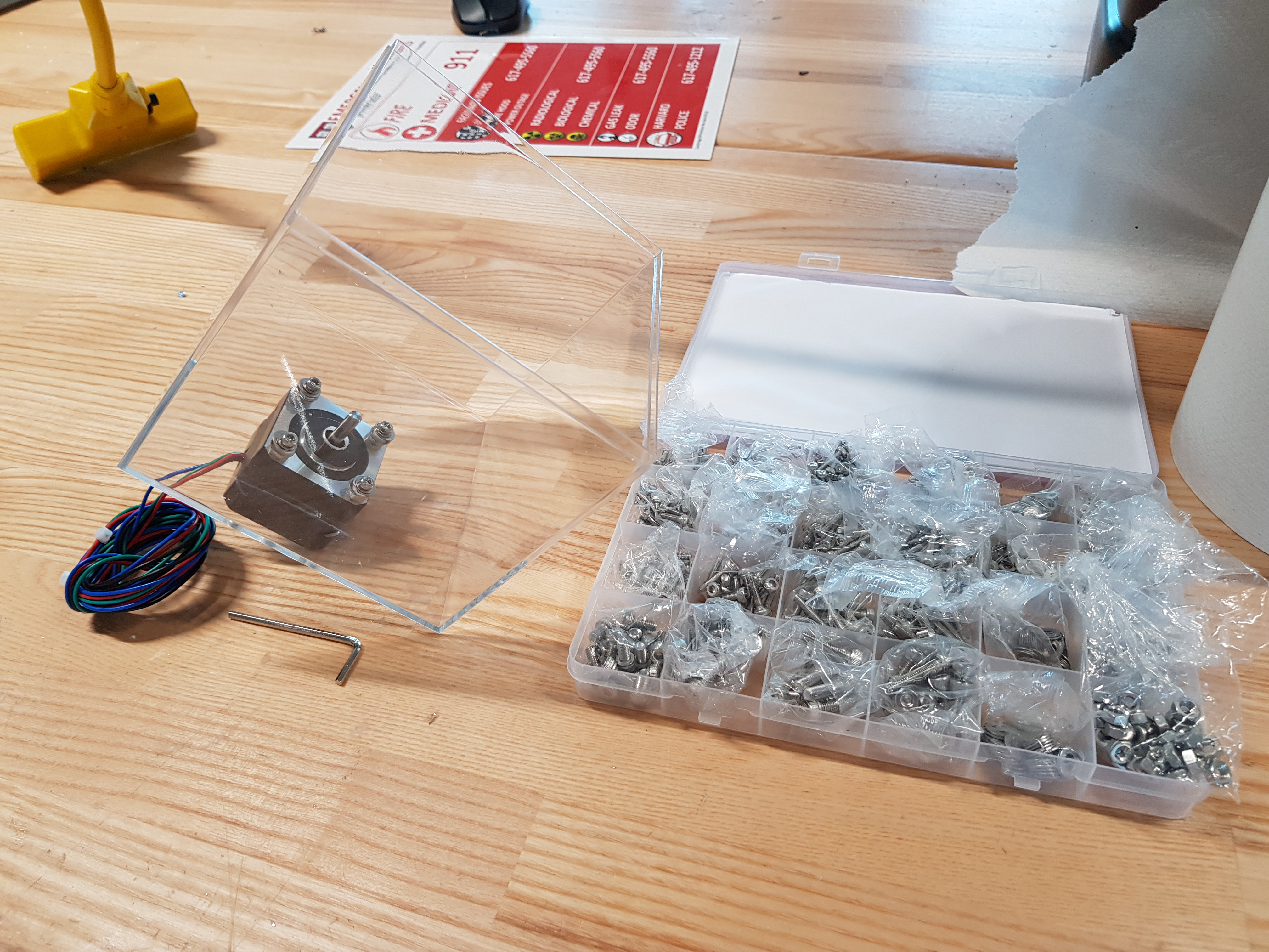 Motors were directly screwed on the box.